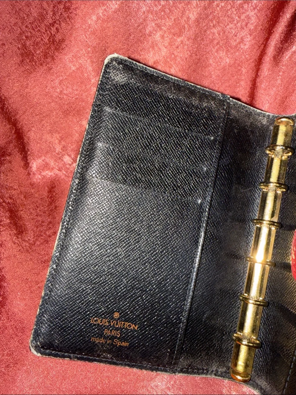 Louis Vuitton Red Epi Leather Agenda Cover with Snap